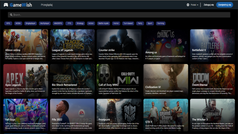 Project: Game library